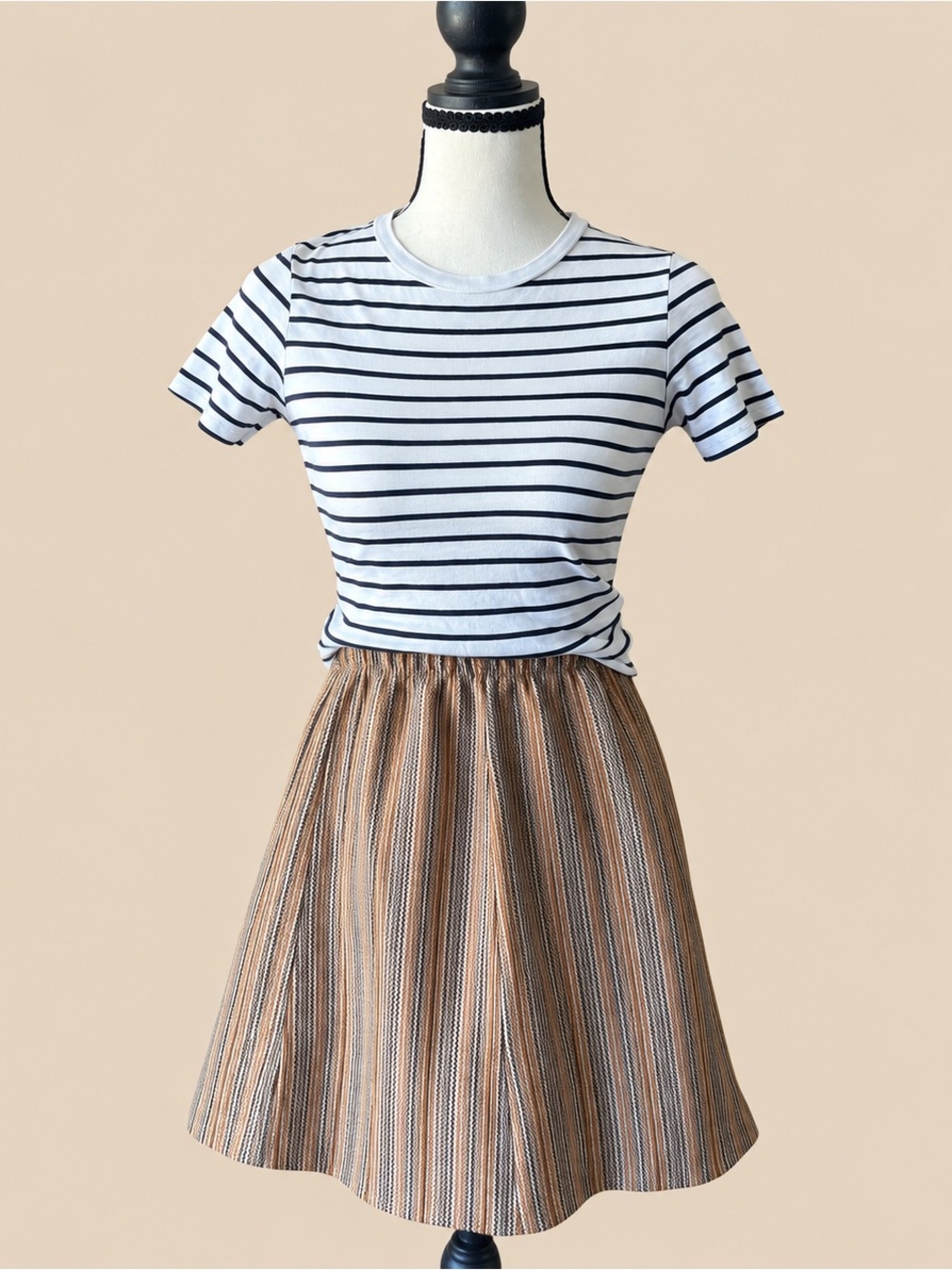 70s Retro Handmade Mini Skirt S
